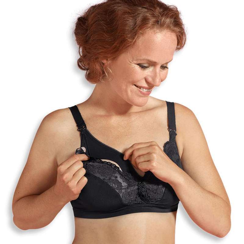 Carriwell New Mum Nursing Bra Lace Drop Cup - black  - Image 3