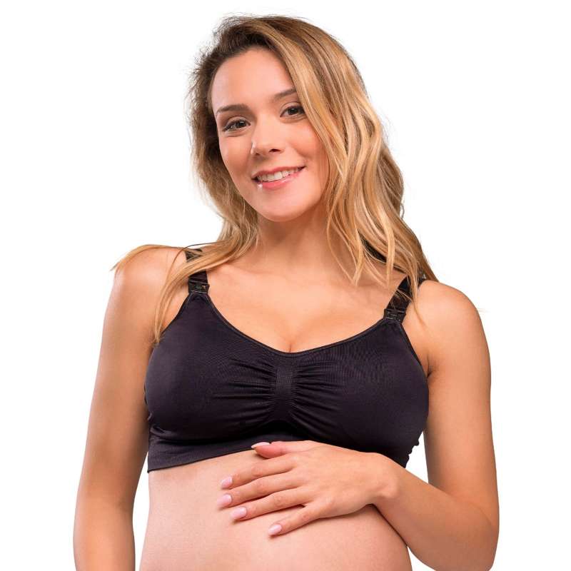 Carriwell New Mum Nursing Bra Seamless with Inserts - Black  - Image 8