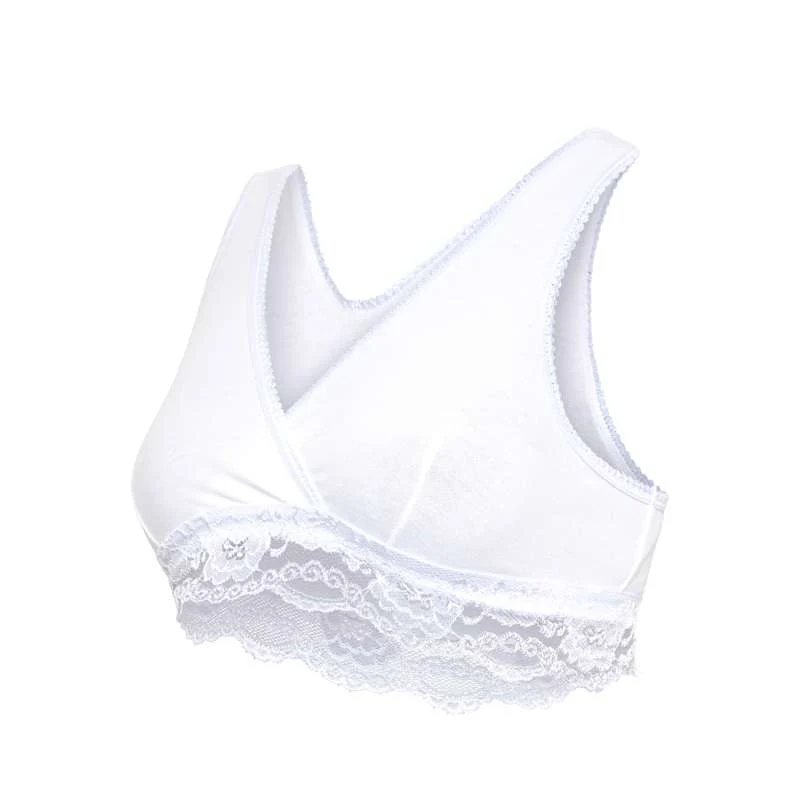 Carriwell New Mum Organic crossover Nursing bra - Lace - white  - Image 9