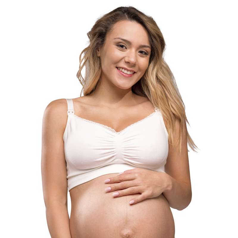 Carriwell New Mum Organic nursing bra seamless - white  - Image 3