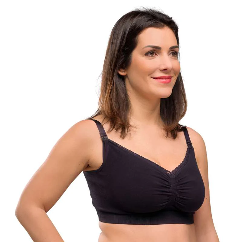 Carriwell New Mum Seamless Organic Nursing Bra - black  - Image 5