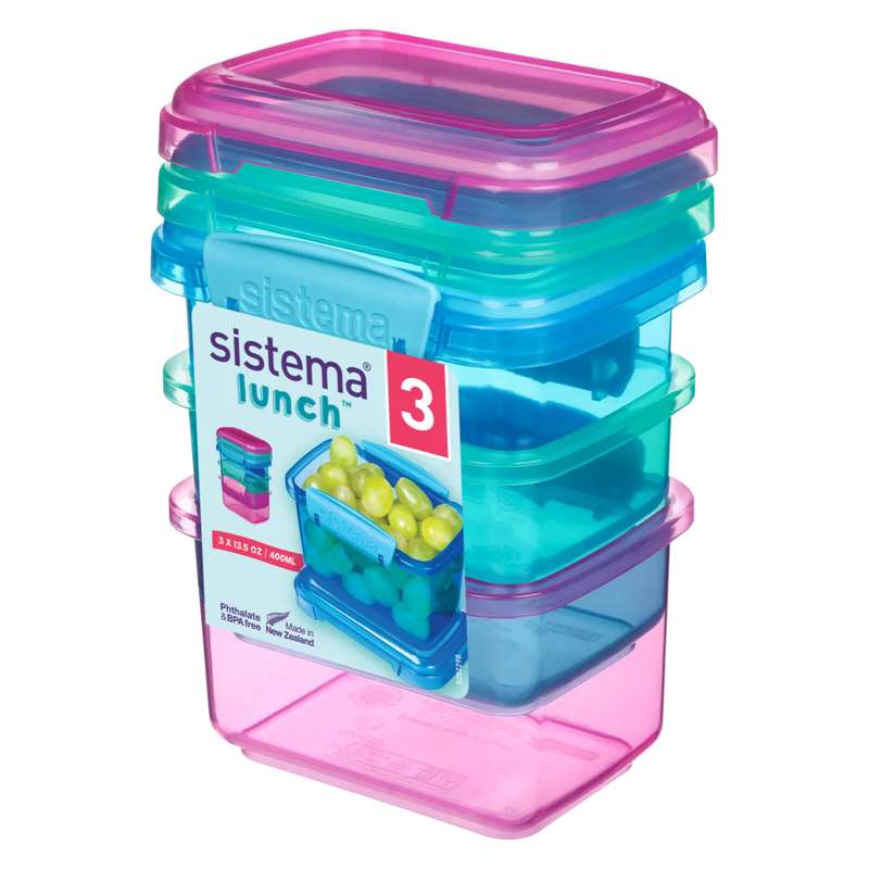 Sistema Snack box - Lunch Packs - 3-Pack - 400ml - Assorted Colors  - Image 5